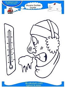 Çocuklar İçin Termometre Boyama Sayfaları 